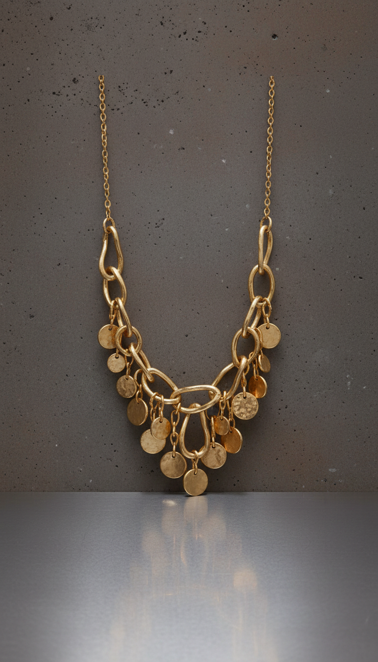 Sculptural Gold Vermeil Statement Necklace