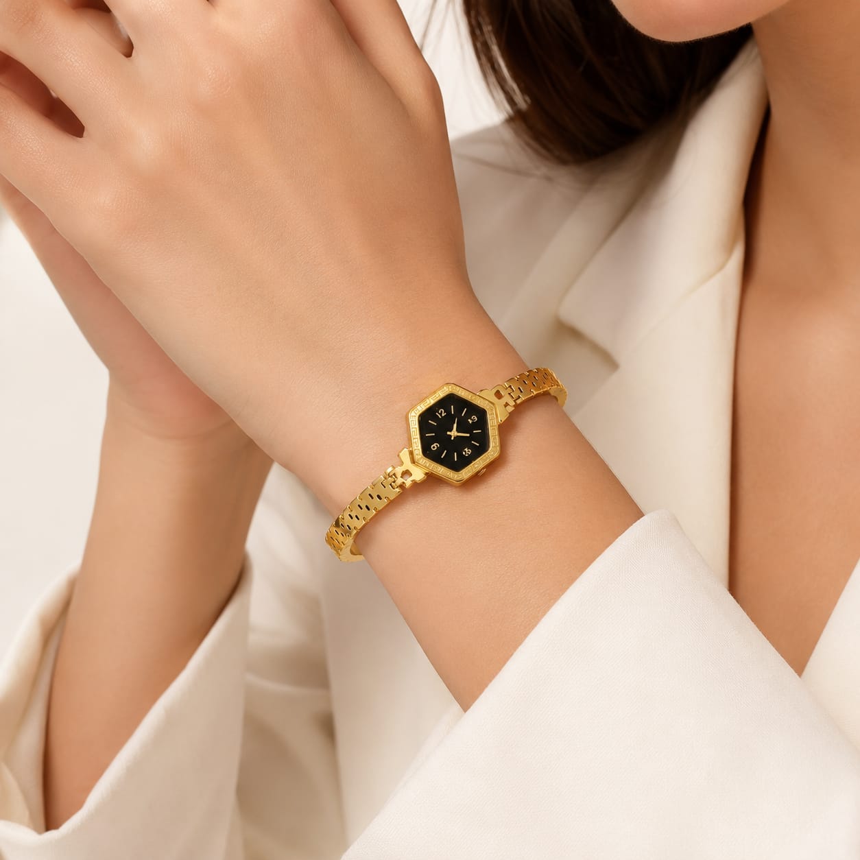 Golden Hexagon Watch