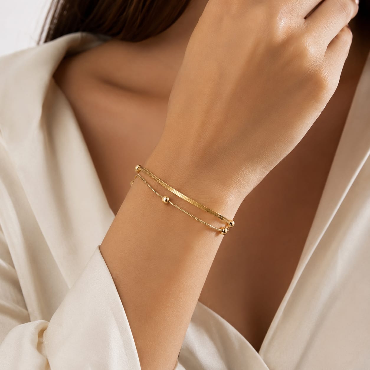 Double Layer Gold Bracelet