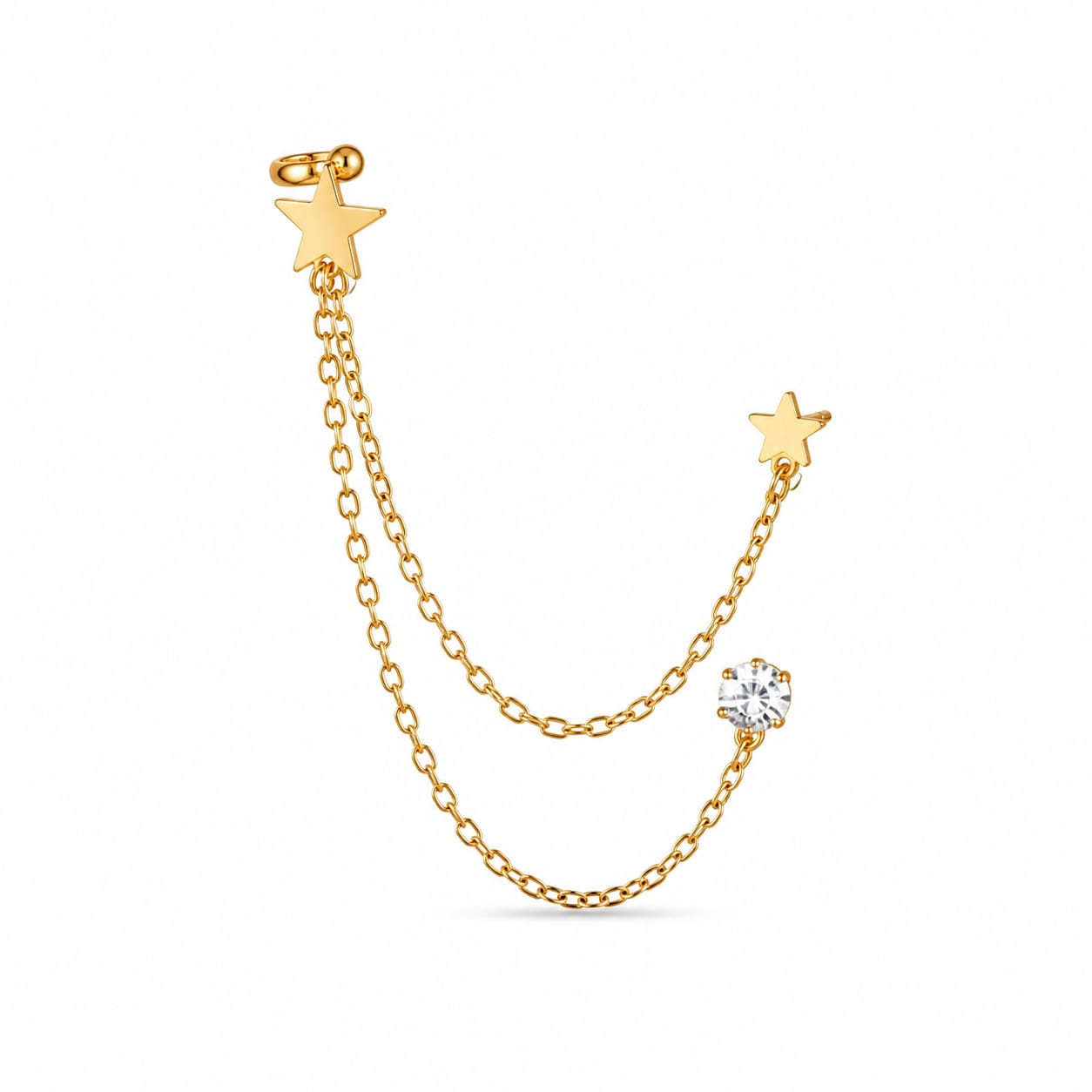 Afazeen Luxe Star Chain Ear Cuff