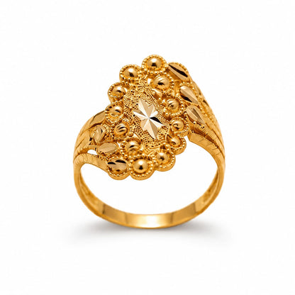 Afazeen Luxe Royal Floral Filigree Statement Ring