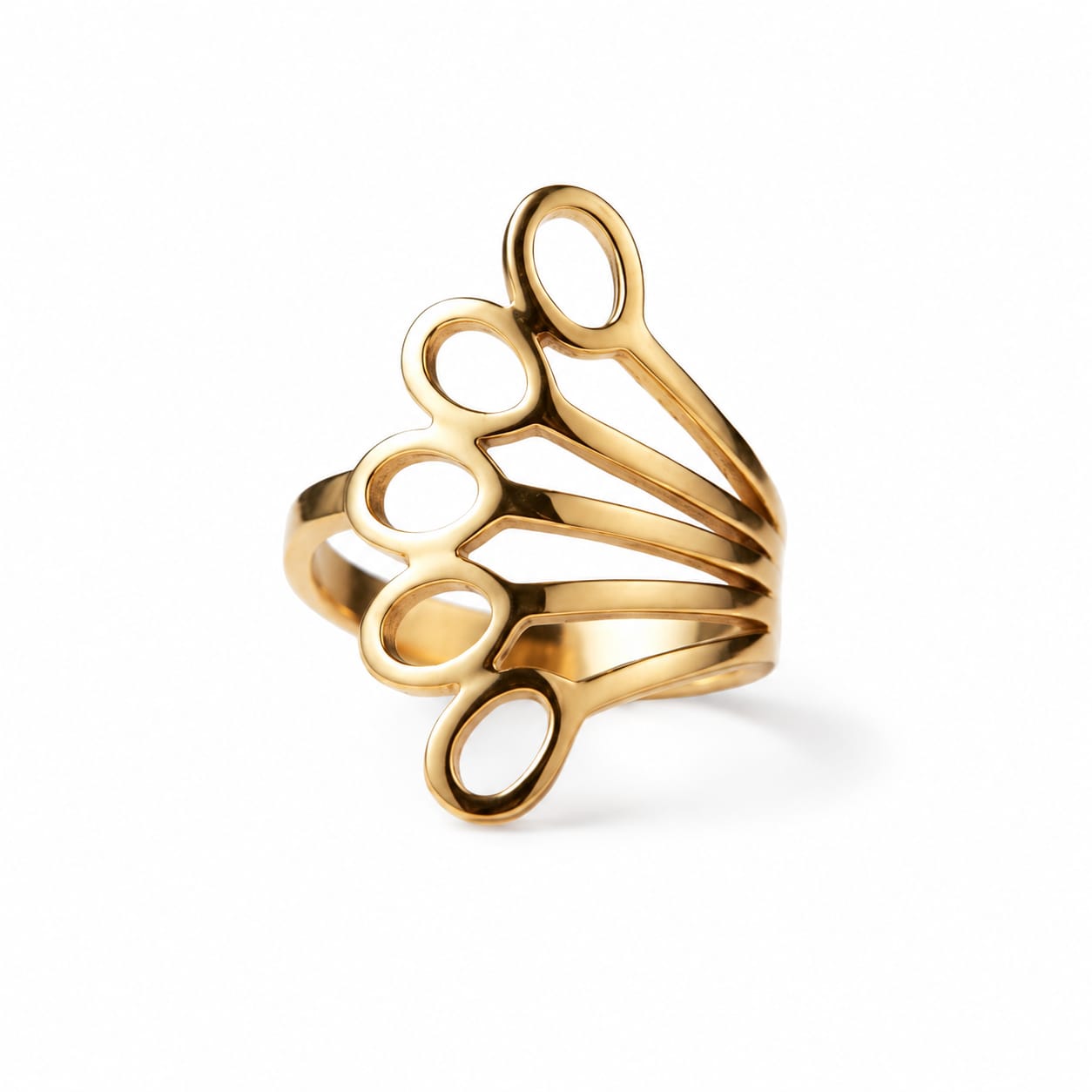 Afazeen Luxe Golden Statement Ring