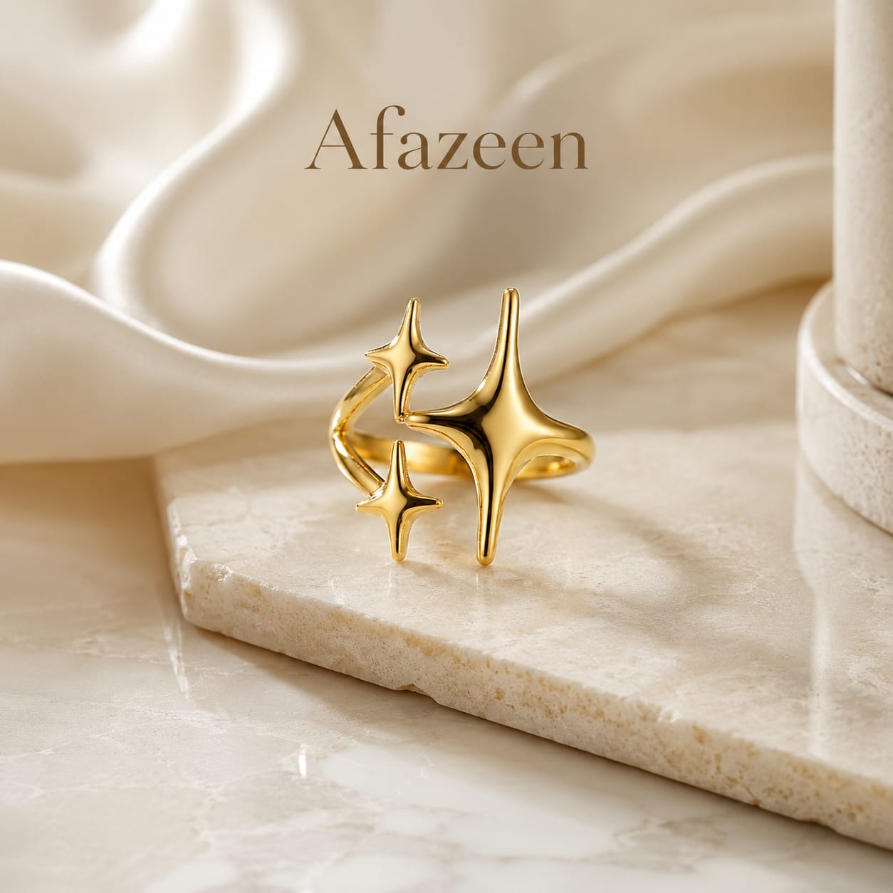 Golden Starburst Ring