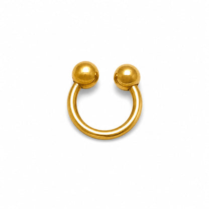 Double Ball Nose Ring
